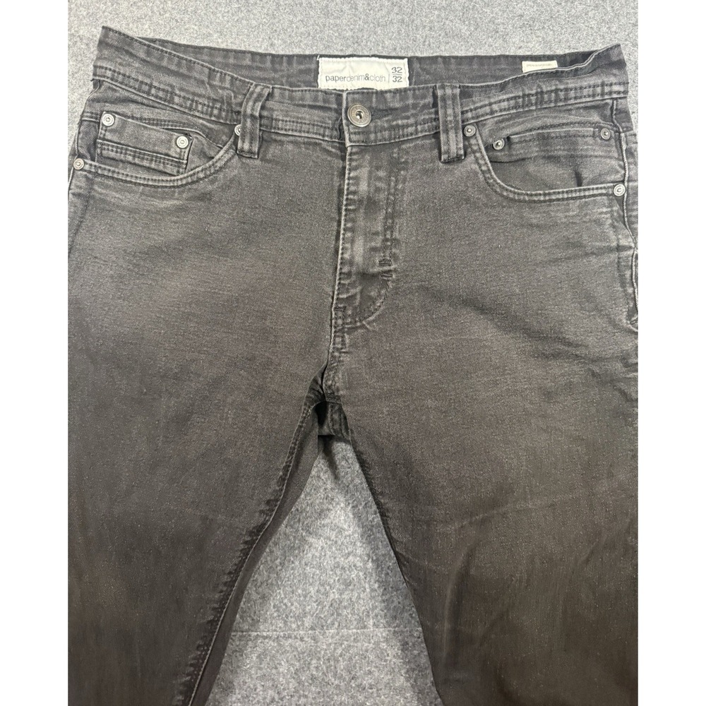 Paper Denim & Cloth Mens Black Stretch Denim Slim Fit Jeans Size 32x32